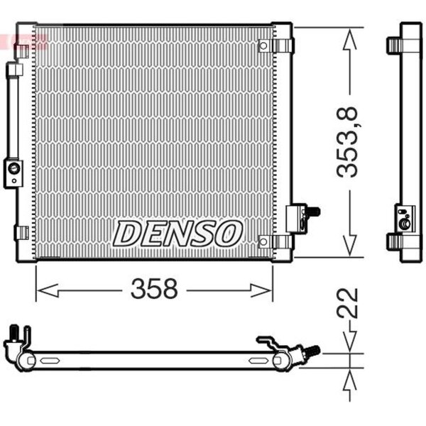 DENSO DCN99081 Kondensator, Klimaanlage