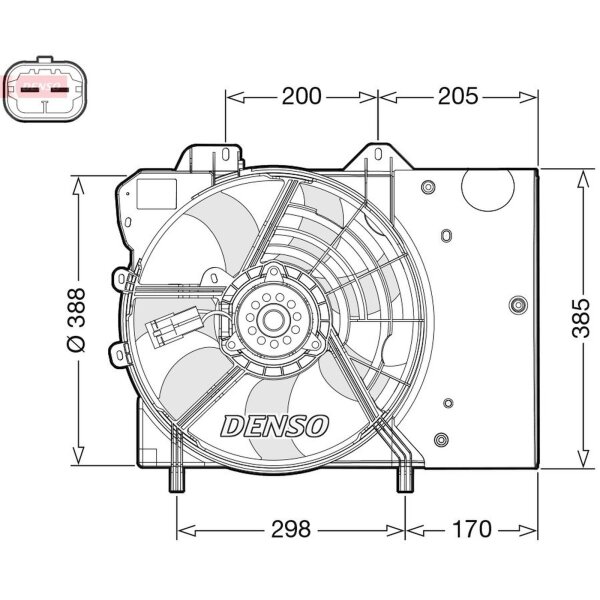 DENSO DER21024 Lüfter, Motorkühlung