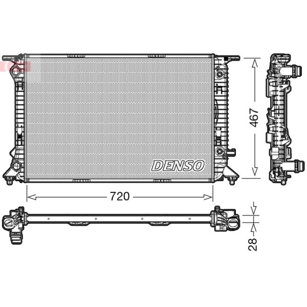 DENSO DRM02021 Kühler, Motorkühlung