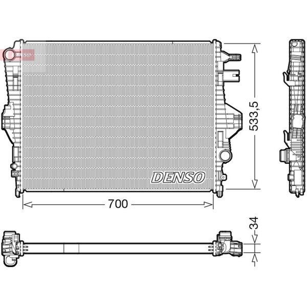 DENSO DRM32050 Kühler, Motorkühlung