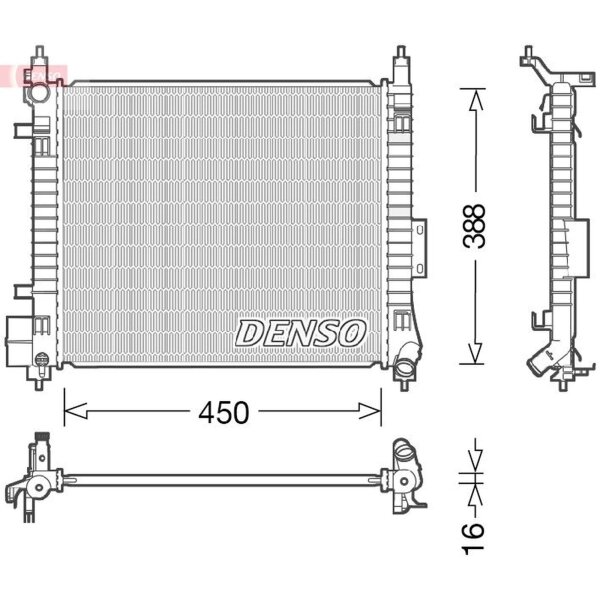 DENSO DRM46054 Kühler, Motorkühlung