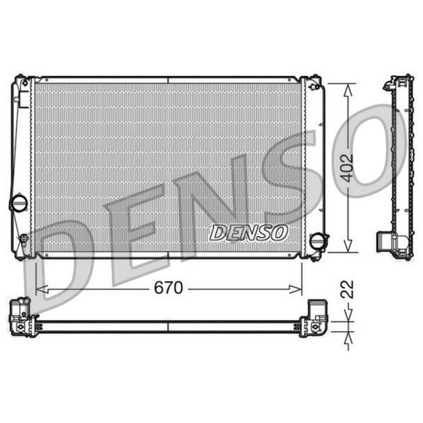 DENSO DRM50053 Kühler, Motorkühlung
