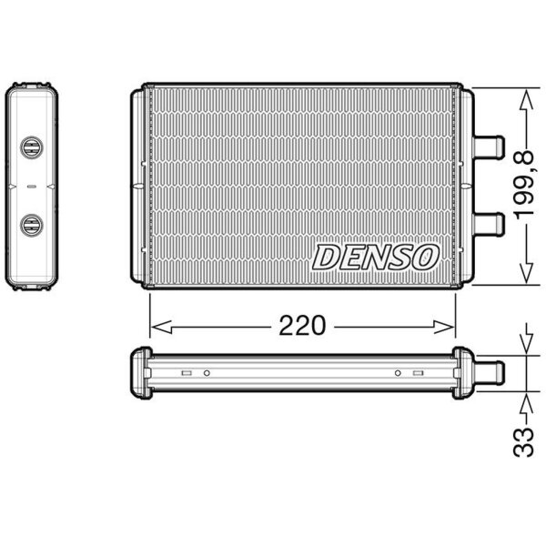 DENSO DRR12016 Wärmetauscher, Innenraumheizung