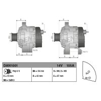 DENSO DAN1001 Generator