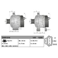 DENSO DAN1016 Generator