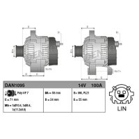 DENSO DAN1095 Generator