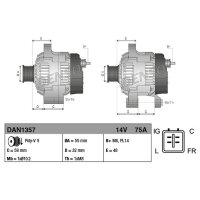 DENSO DAN1357 Generator