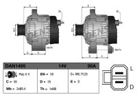 DENSO DAN1495 Generator