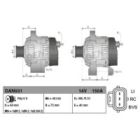 DENSO DAN931 Generator