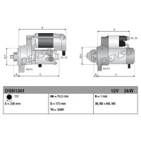 DENSO DSN1301 Starter