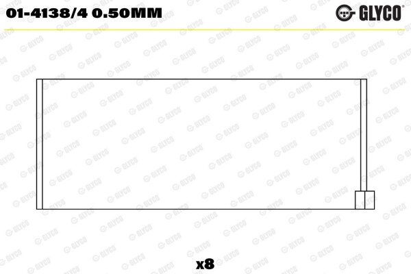 GLYCO 01-4138/4 0.50mm Pleuellagerschale