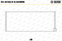 GLYCO 01-4138/4 0.50mm Pleuellagerschale