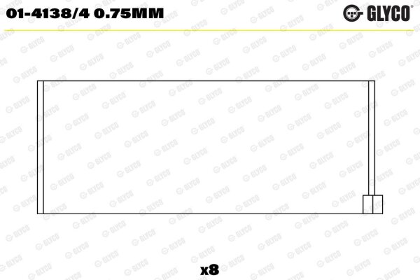 GLYCO 01-4138/4 0.75mm Pleuellagerschale