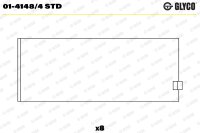 GLYCO 01-4148/4 STD Pleuellagerschale