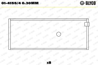 GLYCO 01-4155/4 0.30mm Pleuellagerschale