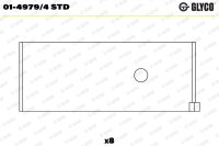GLYCO 01-4979/4 STD Pleuellagerschale