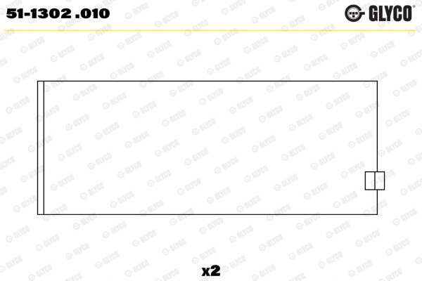 GLYCO 51-1302 .010 Pleuellagerschale