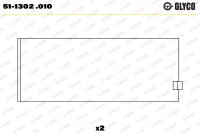 GLYCO 51-1302 .010 Pleuellagerschale