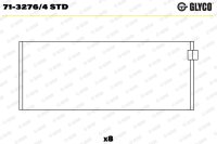 GLYCO 71-3276/4 STD Pleuellagerschale