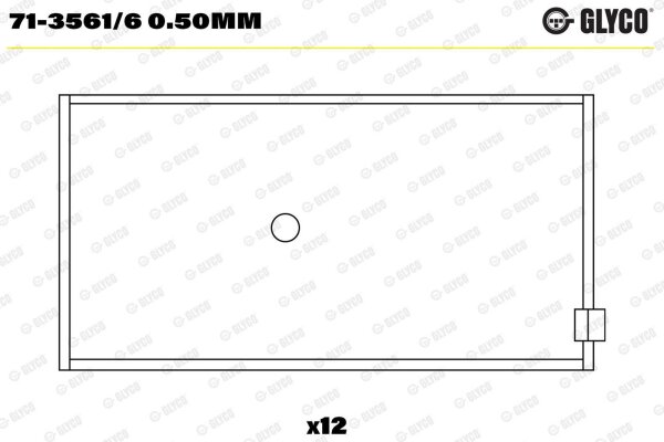 GLYCO 71-3561/6 0.50mm Pleuellagerschale