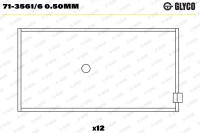 GLYCO 71-3561/6 0.50mm Pleuellagerschale