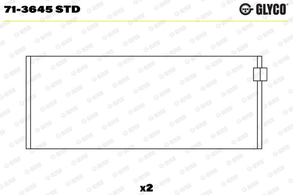GLYCO 71-3645 STD Pleuellagerschale