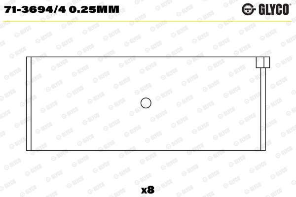 GLYCO 71-3694/4 0.25mm Pleuellagerschale