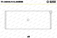 GLYCO 71-3694/4 0.25mm Pleuellagerschale