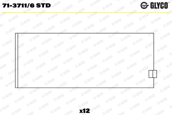 GLYCO 71-3711/6 STD Pleuellagerschale