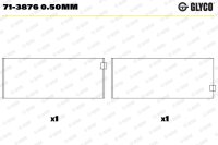 GLYCO 71-3876 0.50mm Pleuellagerschale