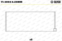 GLYCO 71-3994 0.25mm Pleuellagerschale