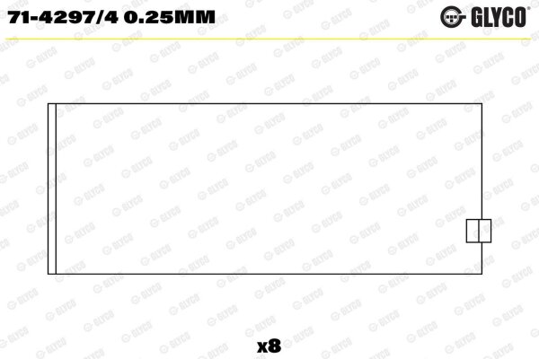 GLYCO 71-4297/4 0.25mm Pleuellagerschale