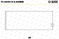 GLYCO 71-4297/4 0.50mm Pleuellagerschale