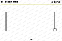 GLYCO 71-4311/4 STD Pleuellagerschale