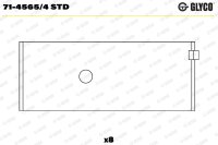GLYCO 71-4565/4 STD Pleuellagerschale