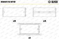 GLYCO H007/5 STD Kurbelwellenlagerschale