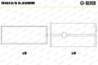 GLYCO H1013/5 0.25mm Kurbelwellenlagerschale