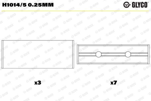 GLYCO H1014/5 0.25mm Kurbelwellenlagerschale