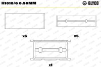 GLYCO H1018/6 0.50MM Kurbelwellenlagerschale