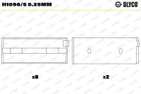 GLYCO H1096/5 0.25mm Kurbelwellenlagerschale
