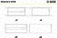GLYCO H1233/7 STD Kurbelwellenlagerschale