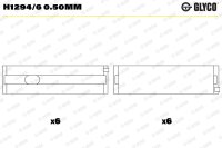 GLYCO H1294/6 0.50mm Kurbelwellenlagerschale