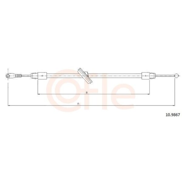 COFLE 10.9867 Seilzug, Feststellbremse