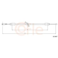 COFLE 10.9867 Seilzug, Feststellbremse