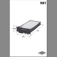 MECAFILTER ELR7134 Filter, Innenraumluft