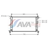 AVA Clever Choice OLA2244 Kühler, Motorkühlung