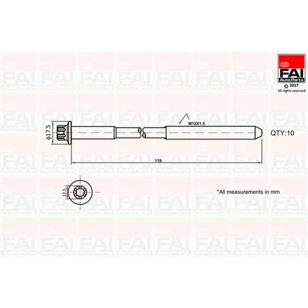 FAI AutoParts B1401 Zylinderkopfschraubensatz