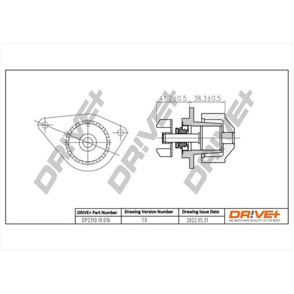 DR!VE+ DP2310.10.016 Wasserpumpe, Motorkühlung