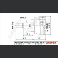 DR!VE+ DP2110.10.1184 Gelenksatz, Antriebswelle