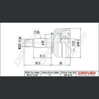 DR!VE+ DP2110.10.1254 Gelenksatz, Antriebswelle